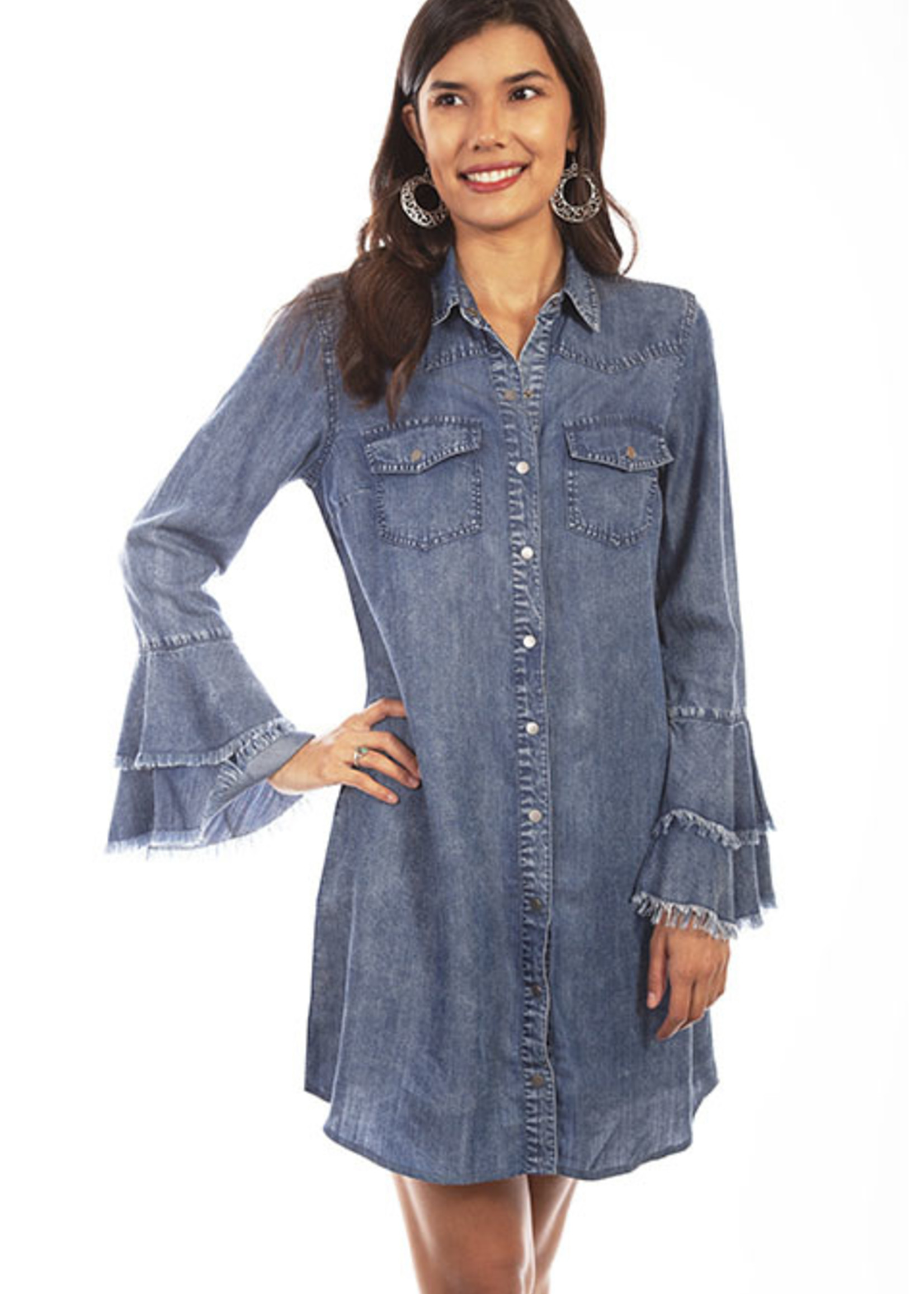 Scully Western Yoke Shirt Dress Large