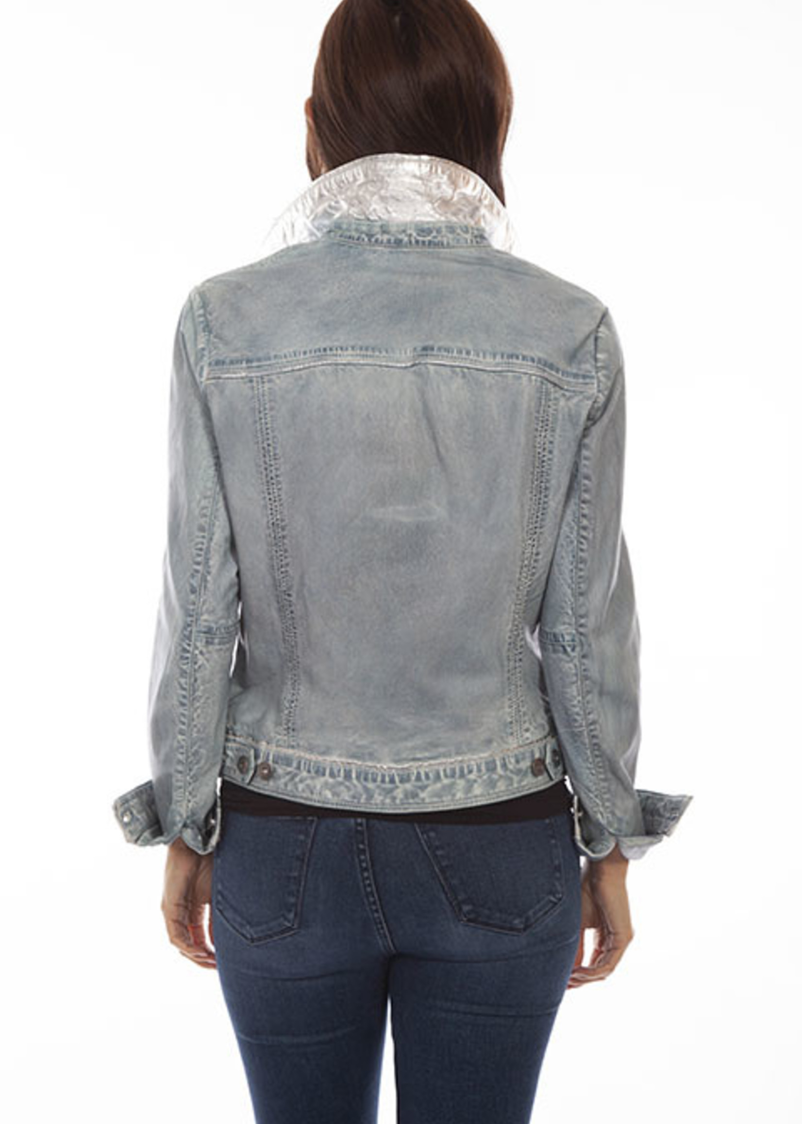 Scully Leather Denim Jacket Medium