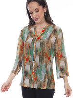 Scully Multi Color Print Blouse