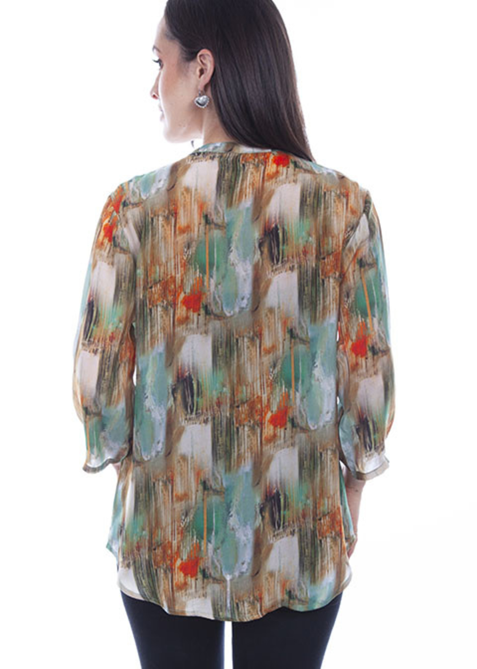 Scully Multi Color Print Blouse