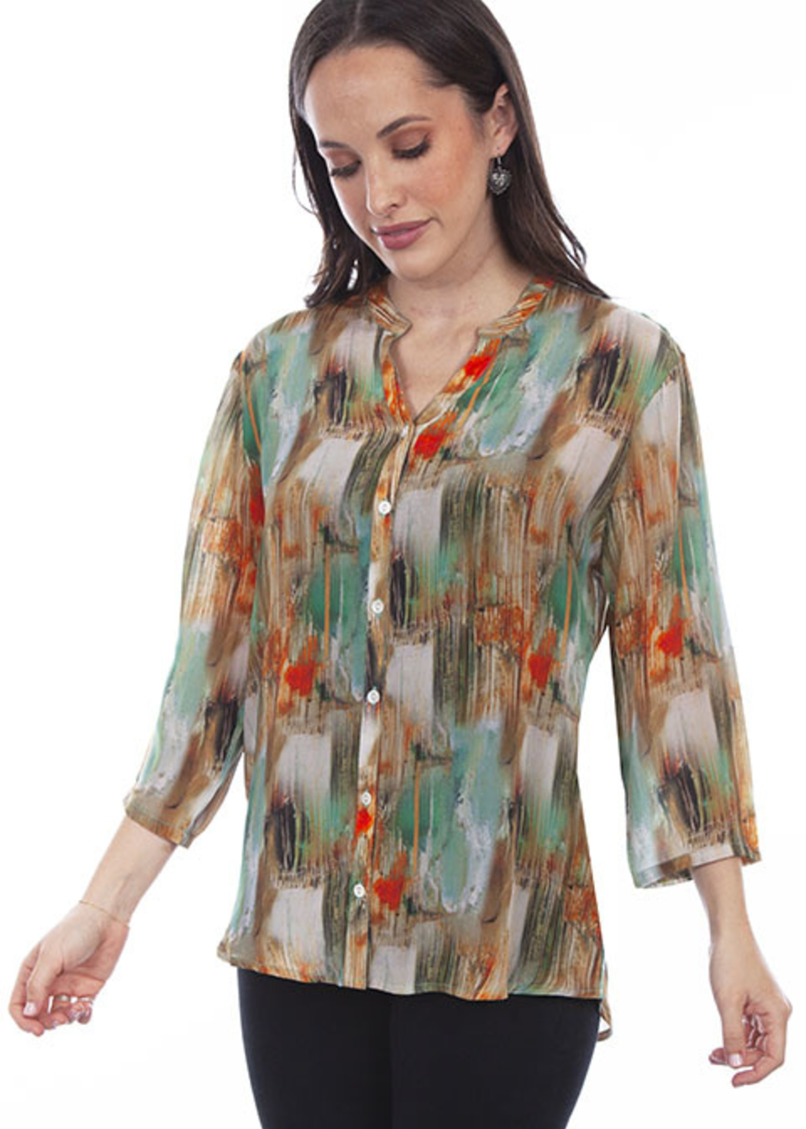 Scully Multi Color Print Blouse