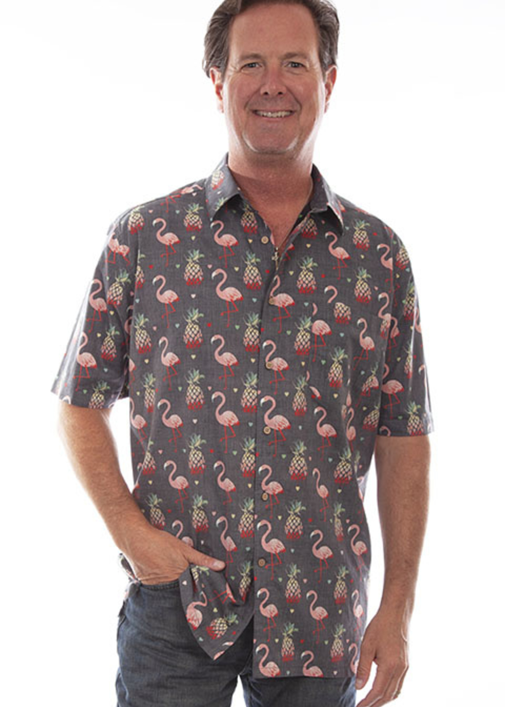 Scully S/S Flamingo Shirt