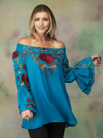 Vintage Collection VC - Teal Tunic w/ Embr