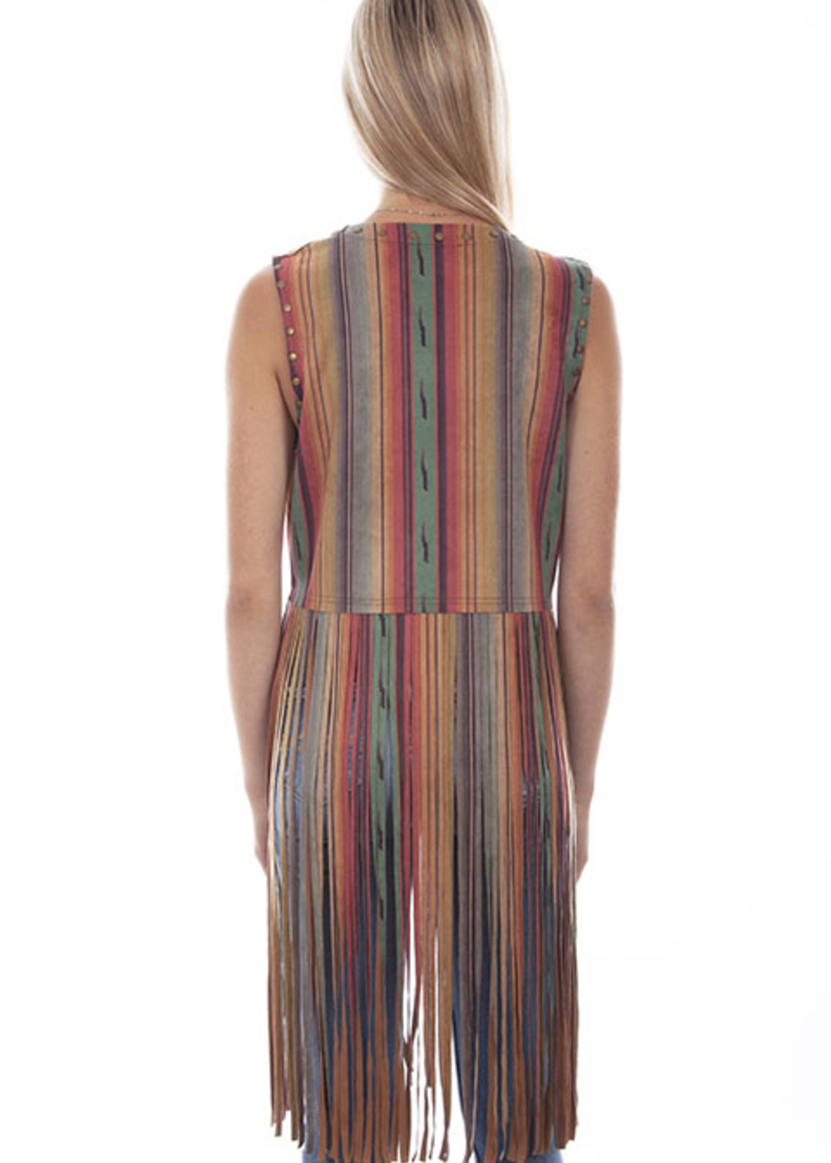 Scully Micro Fiber Print Serape Fringe