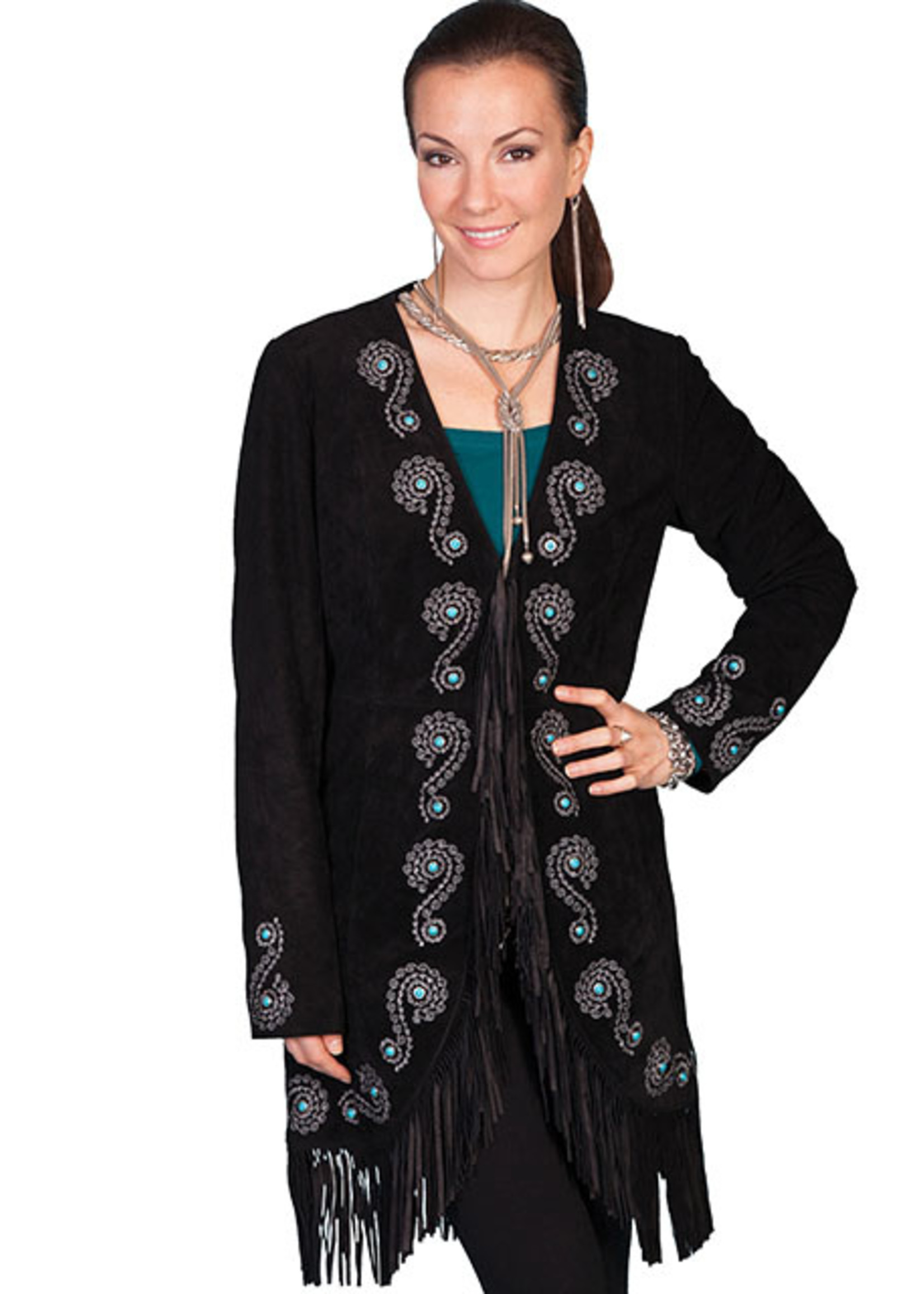 Scully Black Fringe beaded jacket