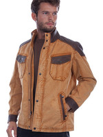 Scully Mens Canvas Leather Jacket