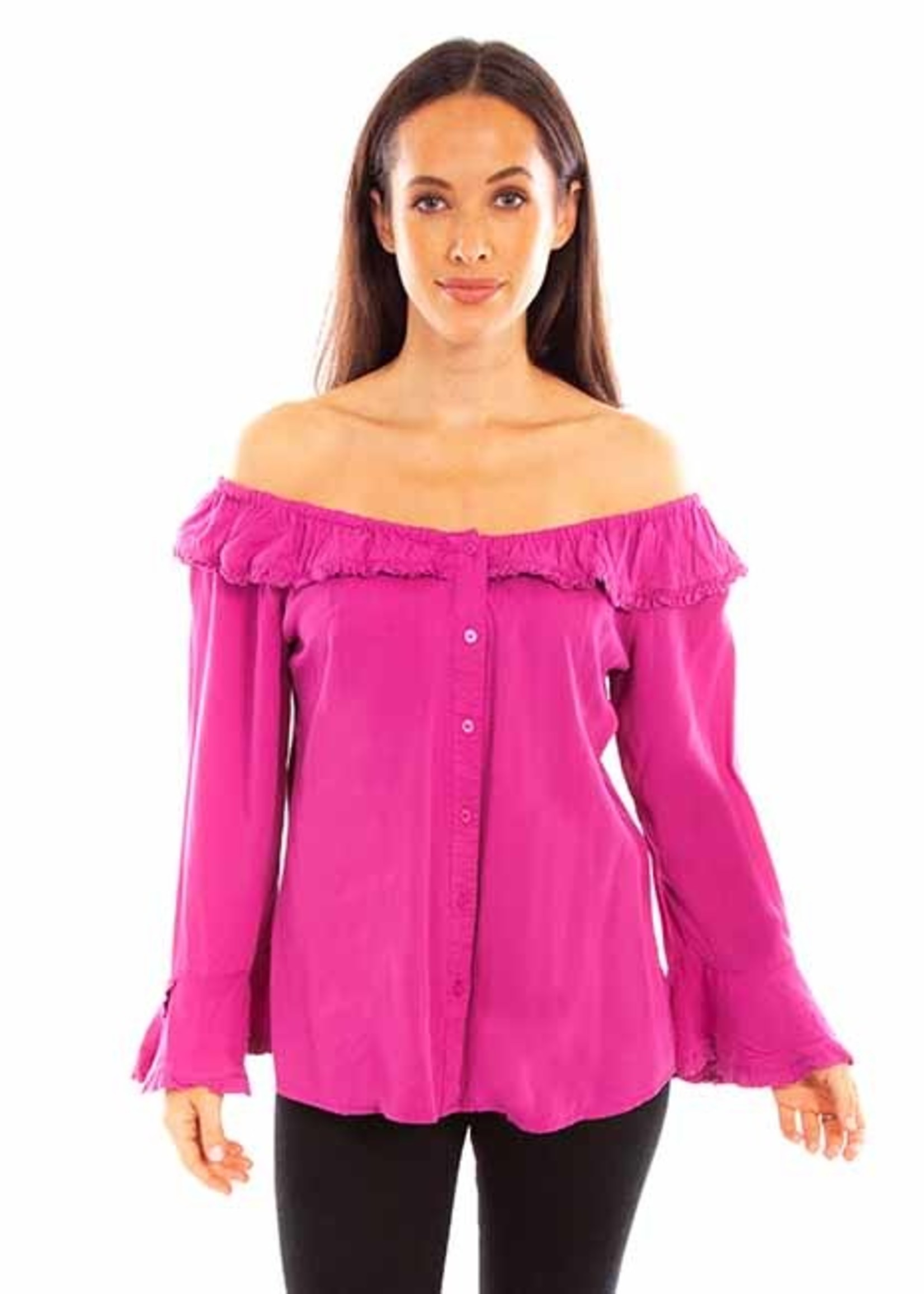 Scully Fuchsia ruffle off