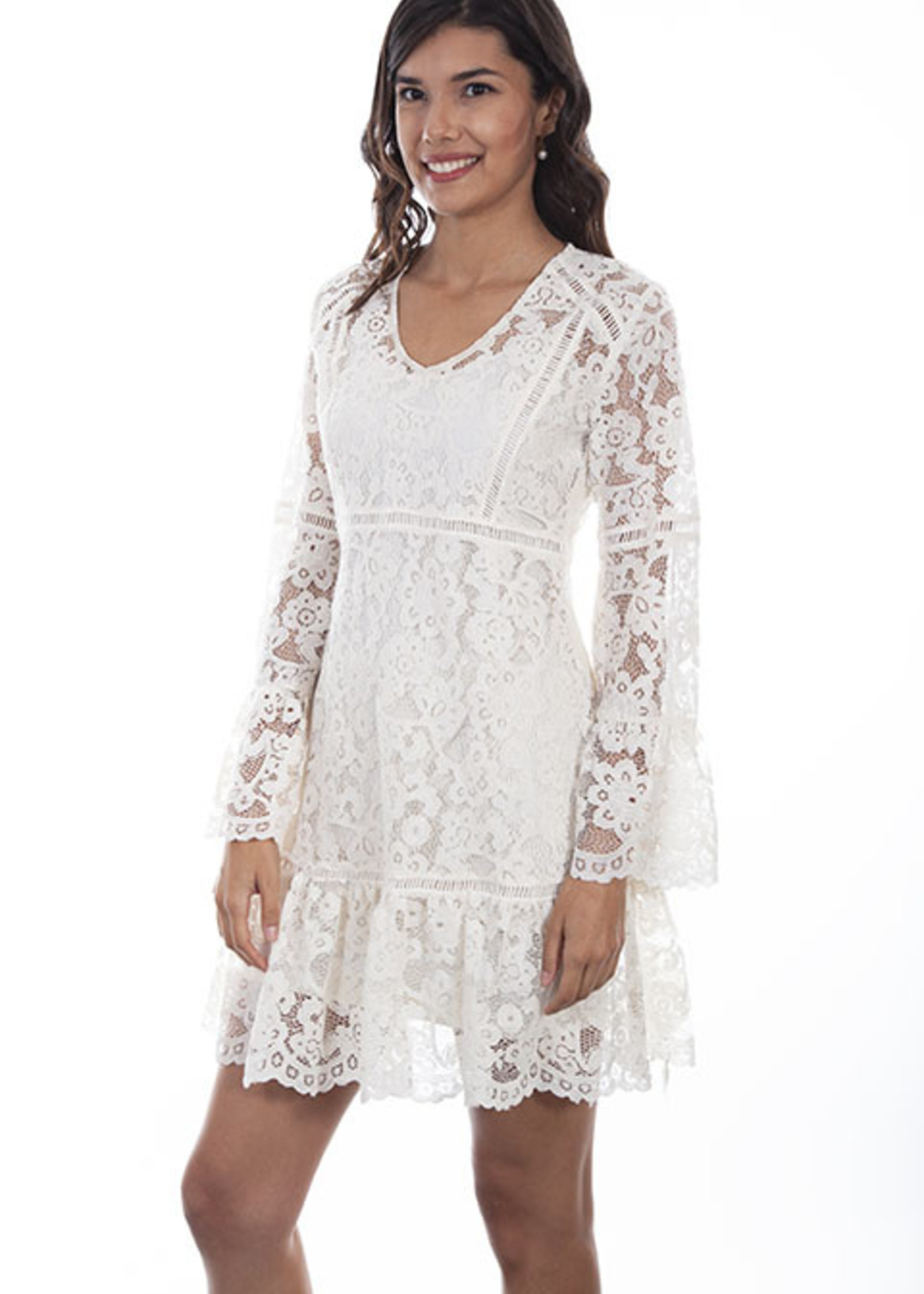Scully Lace dress w/ Flare Sleeves