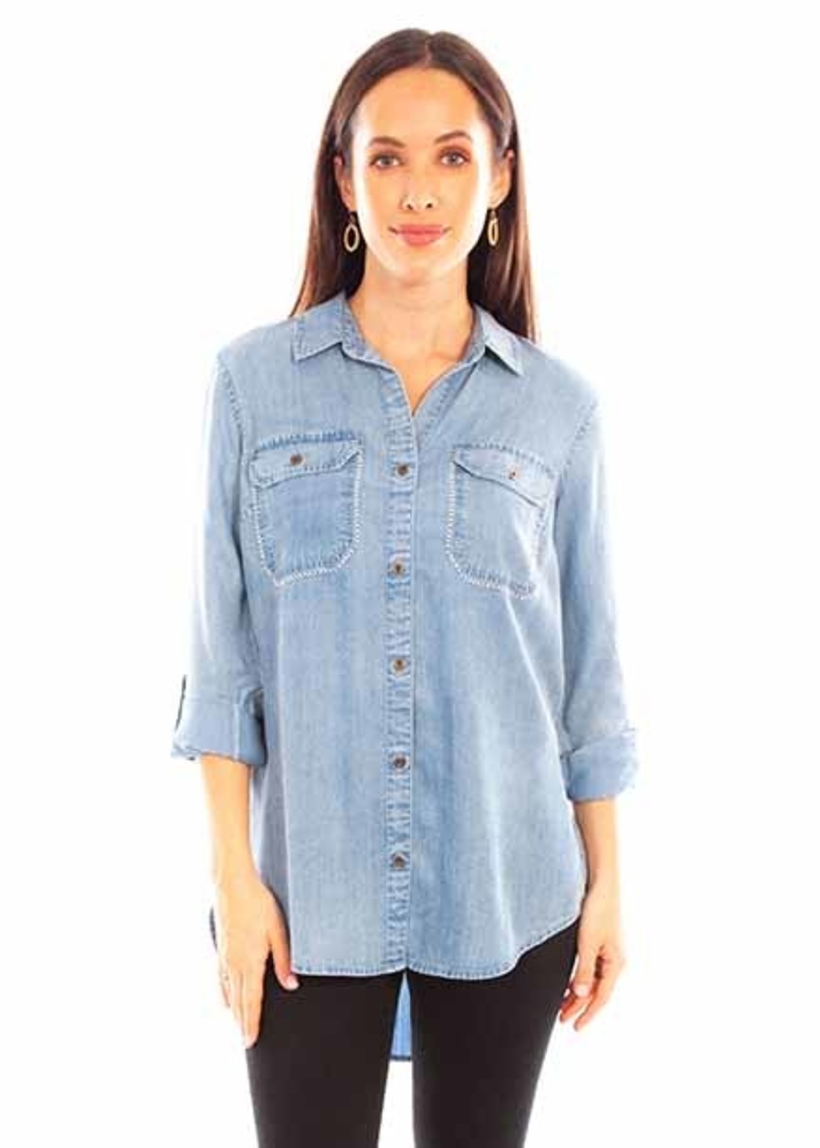Scully Button up chambray top