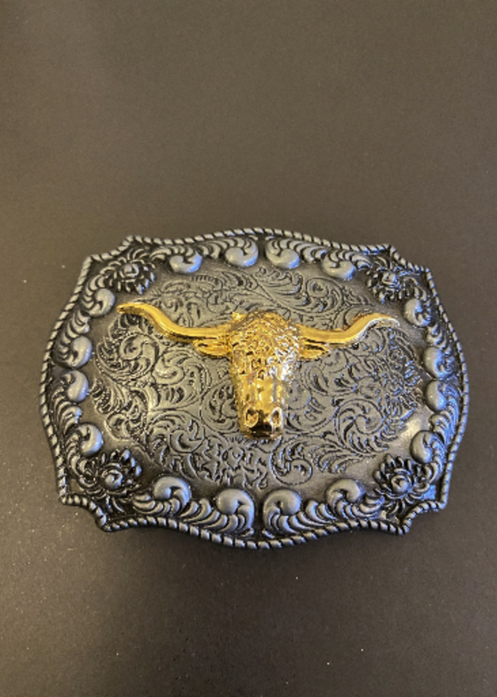 Erin Knight Black with Gold Longhorn Buckle