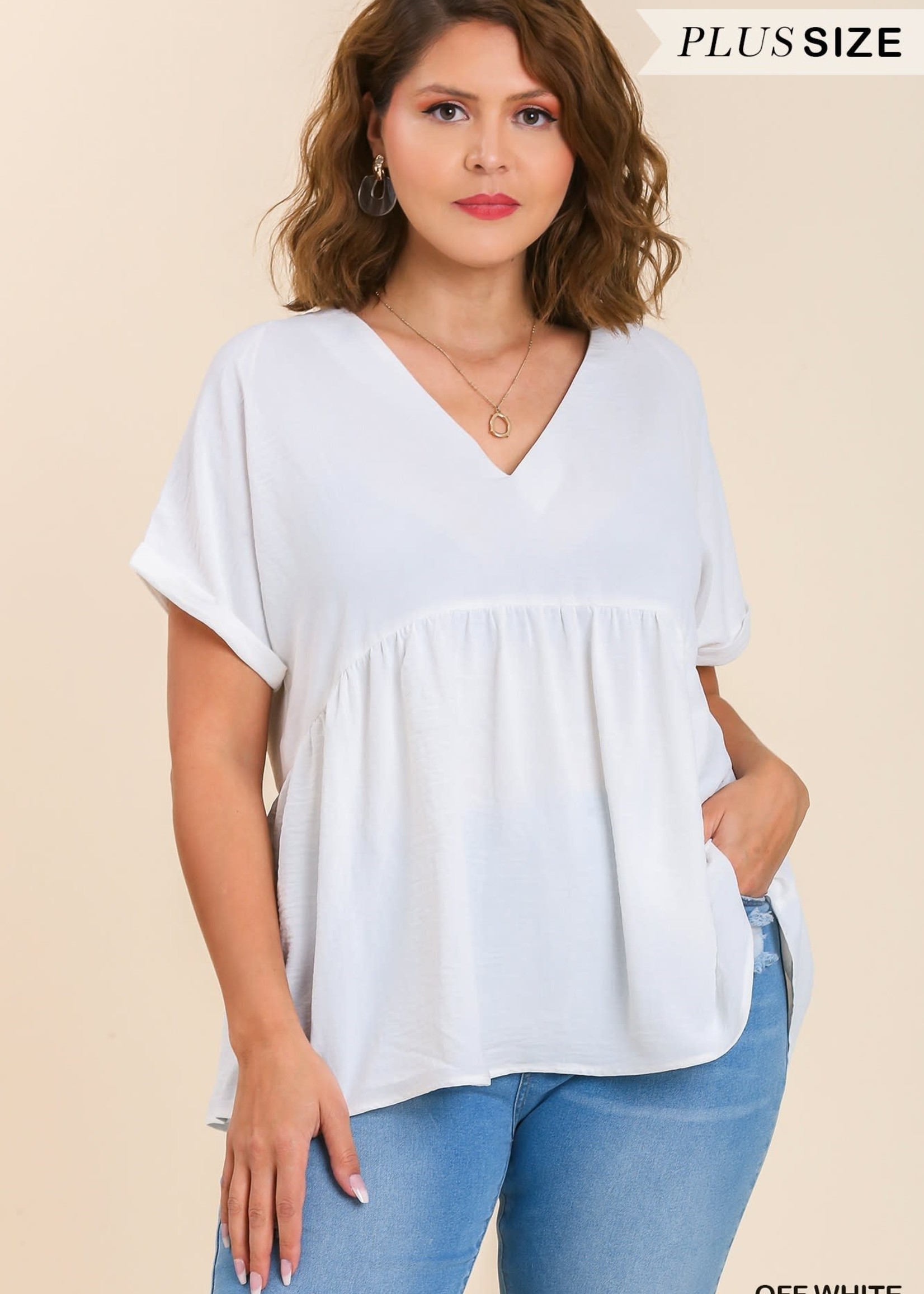 Umgee S/S V-Neck Top