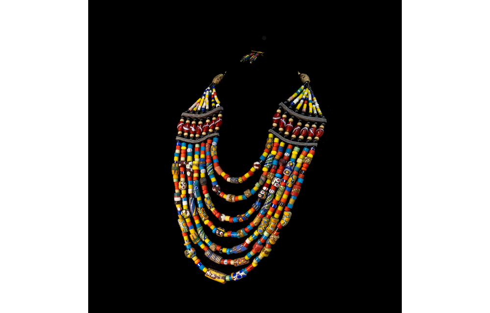 ethnic necklace, brass