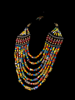 ethnic necklace, brass