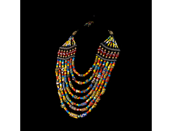 ethnic necklace, brass
