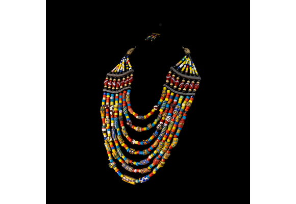 ethnic necklace, brass