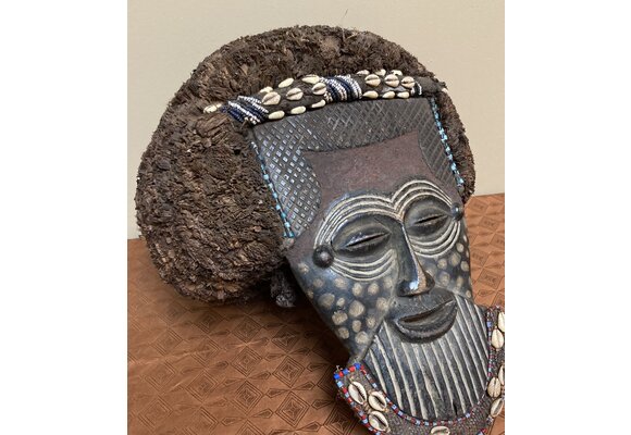 Lele are 1 of the 18 Kuba tribes. The Lele carve and dance mask like this at their annual founding of the tribe ceremonies. Dem Rep of Congo.