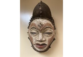 Punu (Bapunu) mask that was probably used in invitations. 17” H x 9” W. The Bapunu live in Gabon.