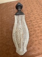 Kuba Kuba ceremonial dagger with wooden handle from Dem Rep of Congo. 14 ¾” in long.