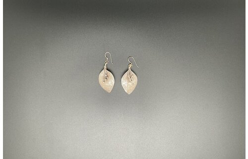 Antique Silver Leaf Earring