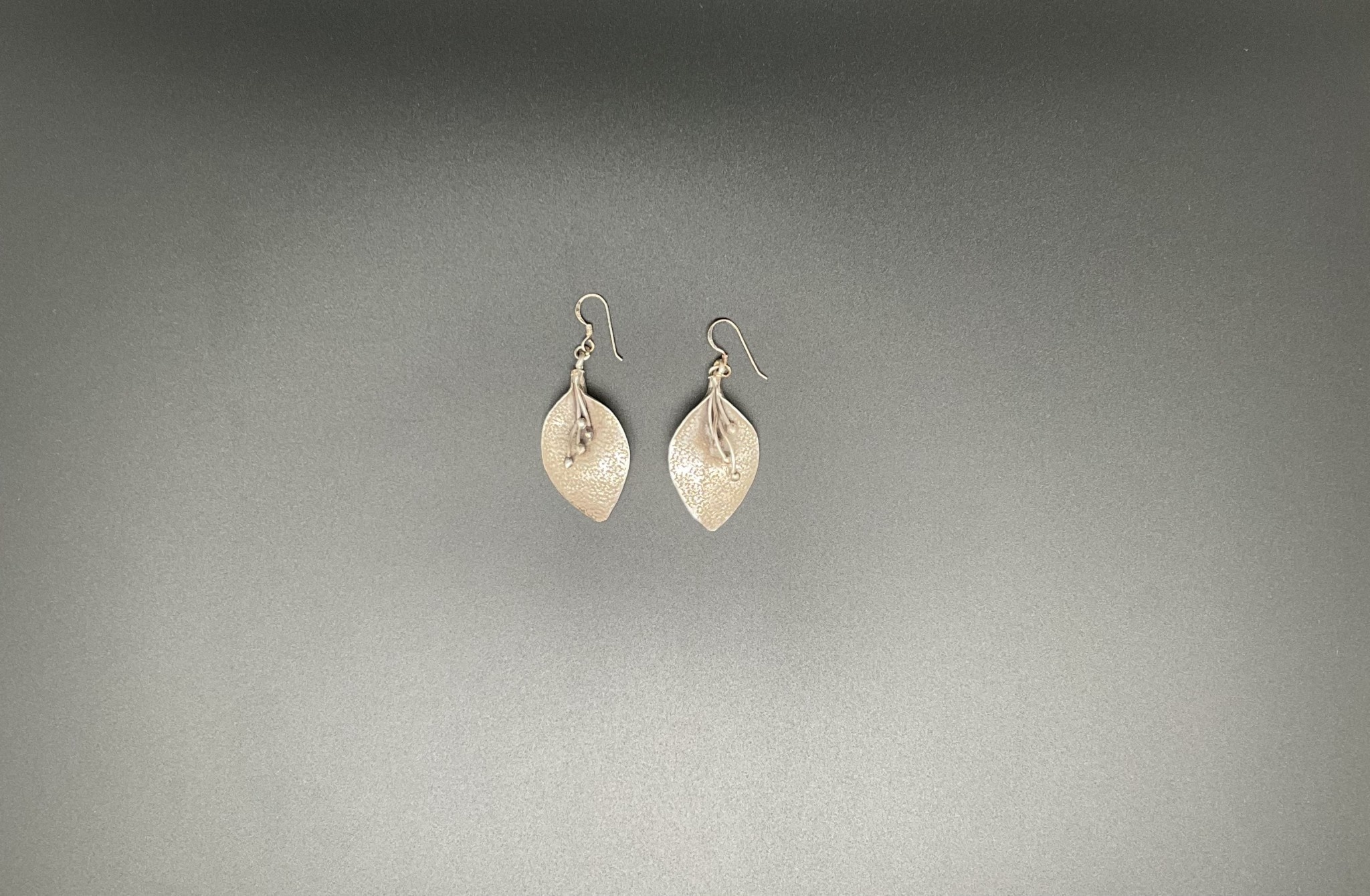 Antique Silver Leaf Earring