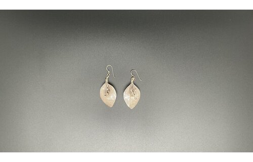 Antique Silver Leaf Earring