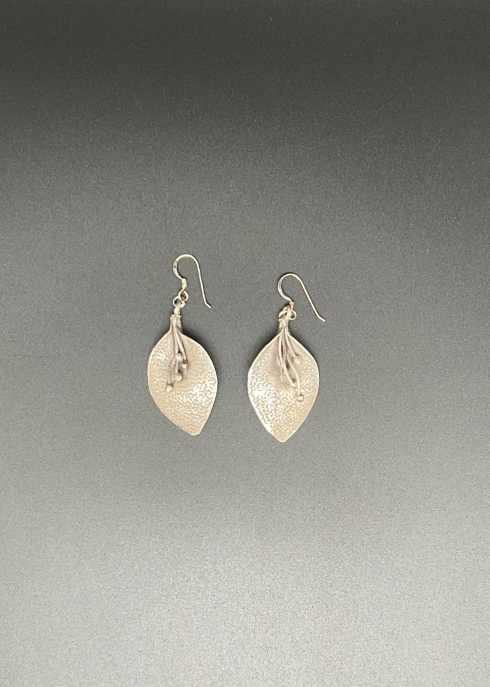 Antique Silver Leaf Earring