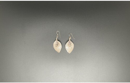Antique Silver Leaf Earring