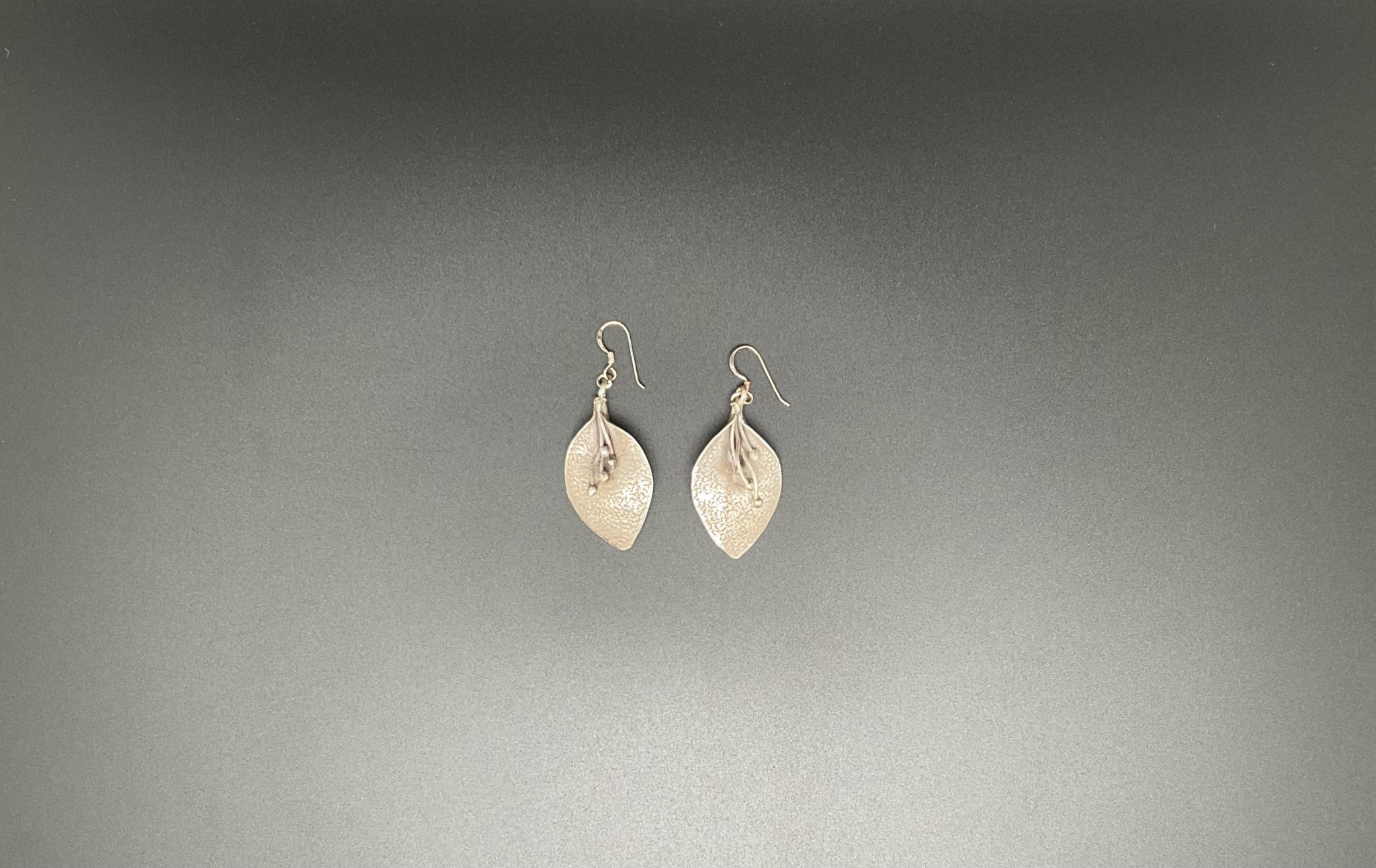 Antique Silver Leaf Earring