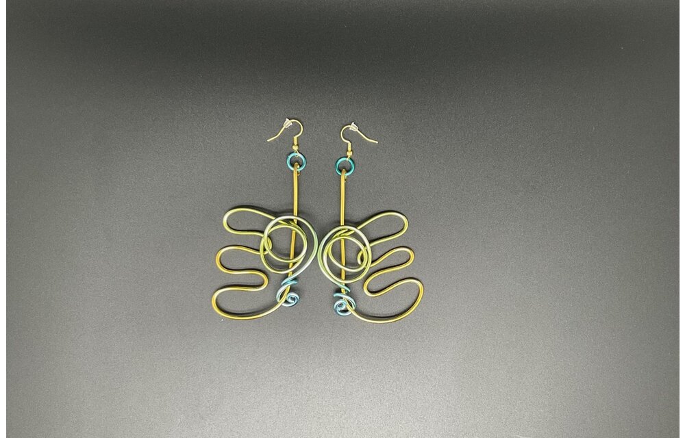 Abstract Wings Wire Earrings