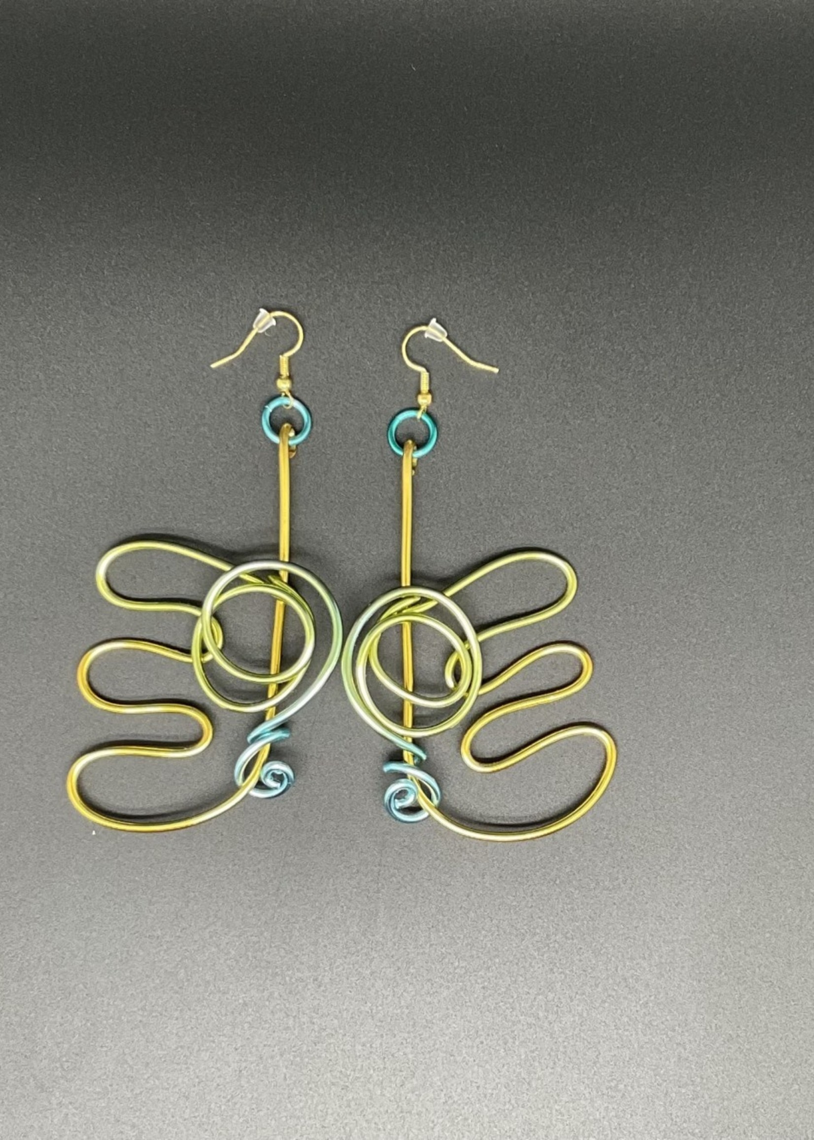 Abstract Wings Wire Earrings