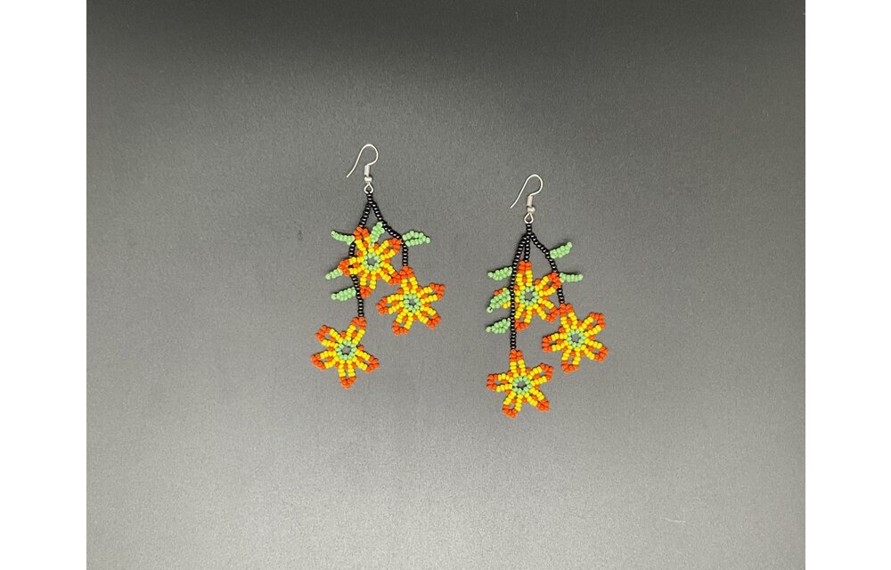 Flower Beaded Earrings