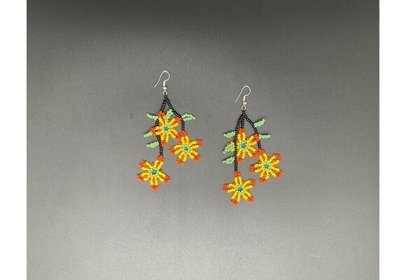 Flower Beaded Earrings