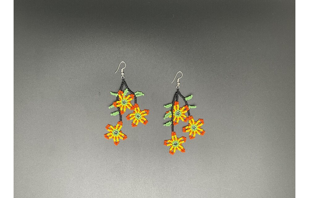 Flower Beaded Earrings