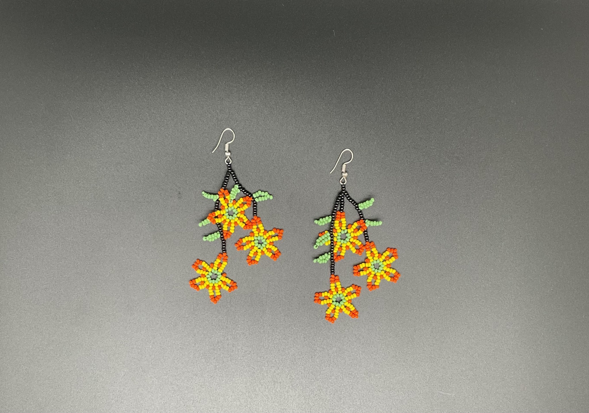 Flower Beaded Earrings
