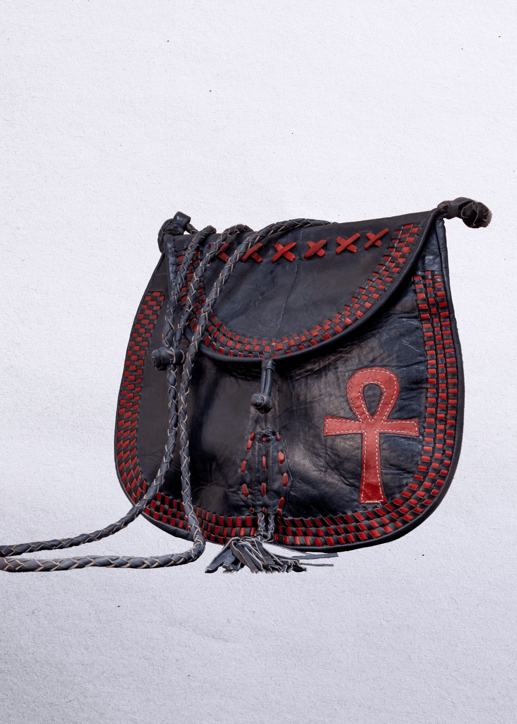 Braided Leather Crossbody Phone Strap