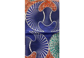 Fan Ankara Print. Sold by full yard only.