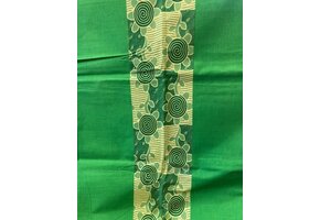 Green Sunflower Ankara Print.Sold by full yard only.