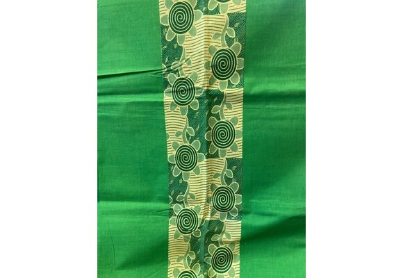 Green Sunflower Ankara Print.Sold by full yard only.