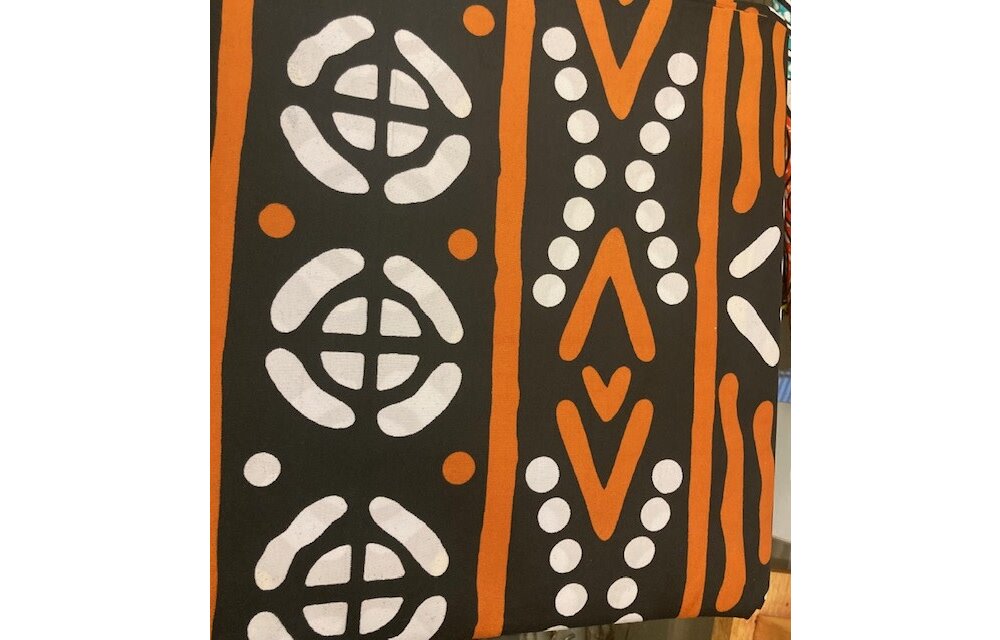 Large Symbols Ankara Print.Sold by full yard only.