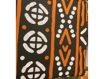Large Symbols Ankara Print.Sold by full yard only.