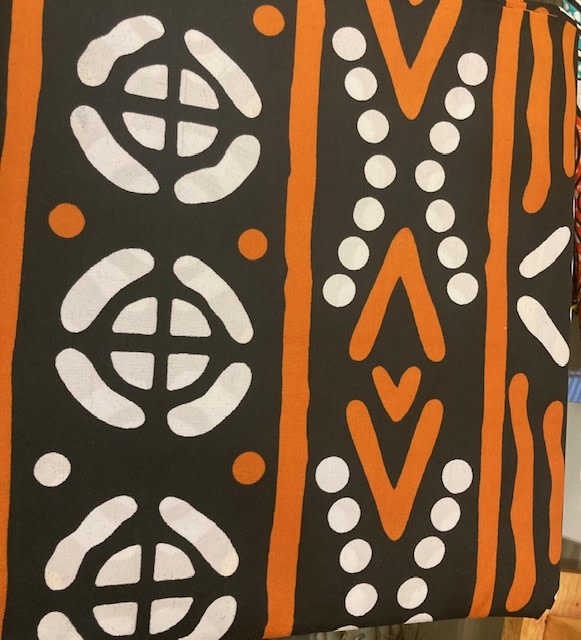 Large Symbols Ankara Print.Sold by full yard only.