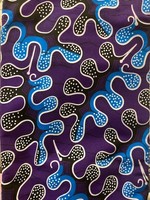 Puzzle Purple Blue Ankara Print. Sold by full yard only.