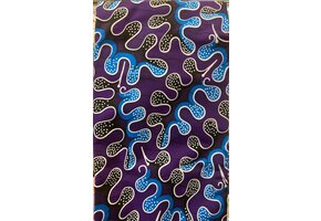Puzzle Purple Blue Ankara Print. Sold by full yard only.