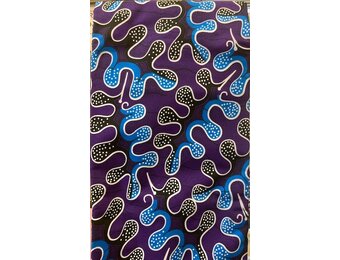 Puzzle Purple Blue Ankara Print. Sold by full yard only.