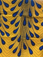 PointYellowBlue Ankara Print .Sold by full yard only.