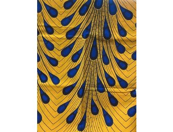 PointYellowBlue Ankara Print .Sold by full yard only.