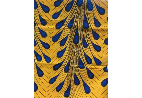 PointYellowBlue Ankara Print .Sold by full yard only.