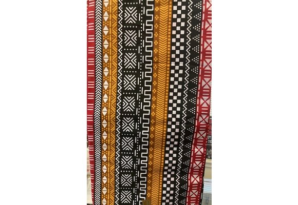 Multipattern Linear Ankara Print. Sold by full yard only.