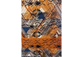 HiTarget Orange Ankara Print. Sold by full yard only.