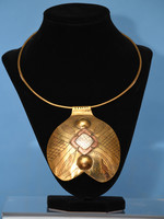 Ethnic brass choker with  signature brass & copper pendant